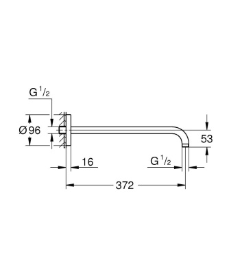 Кронштейн для верхнего душа Grohe Rainshower 28982000 Хром