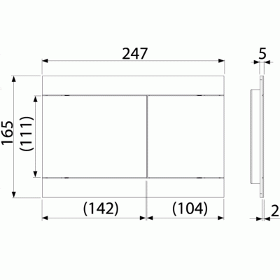 Клавиша смыва Alcaplast Flat Wood FUN-ANTIC Бронза Антик