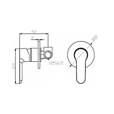 Смеситель для душа Agger Gorgeous A0240000 Хром