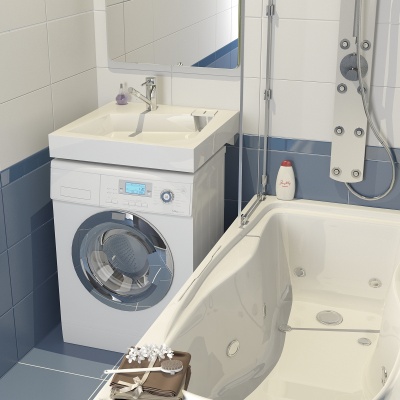 Раковина Altasan Quadro 60x60 UPP60QUADROсб на стиральную машину Белая