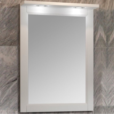 Зеркало Opadiris Клио 56 00-00000428 с подсветкой Белое матовое