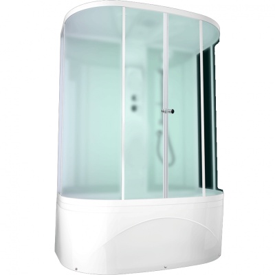 Душевая кабина Domani-Spa Neat High 150x80 DS01N158HWM00 профиль Белый задние стенки Белые