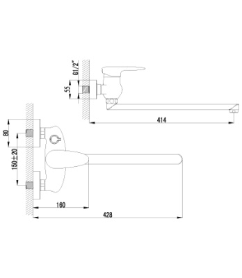 Смеситель Lemark Status LM4417C универсальный