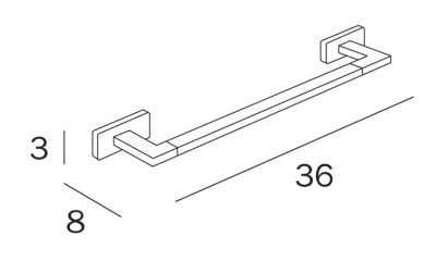 Полотенцедержатель Inda Lea 36 A1818ANE Черный матовый