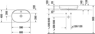 Раковина Duravit Luv 60 0380600000 Белая