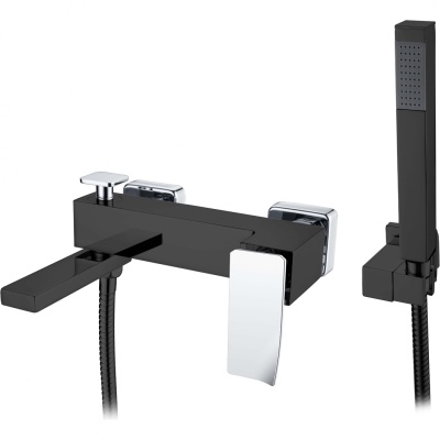 Смеситель для ванны Boheme Q 143-BCR.2 Черный Хром