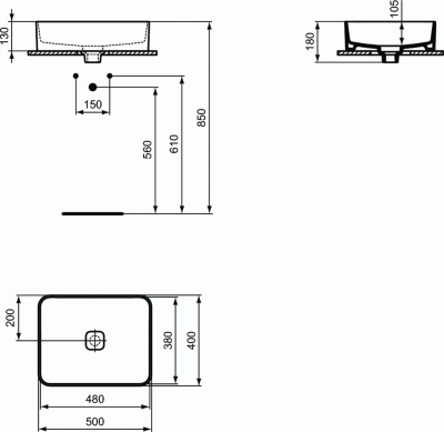 Раковина-чаша Ideal Standard Strada II 50 T296701 Евробелая