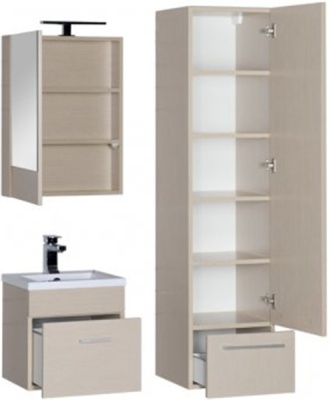 Зеркальный шкаф Aquanet Нота 50 172681 L Дуб светлый