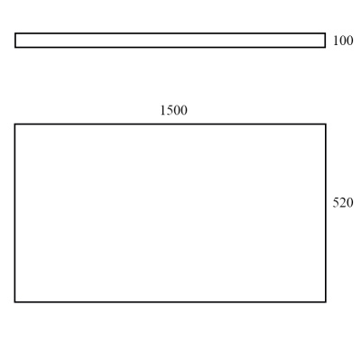 Столешница Kolpa San 150х52х10 Graphite