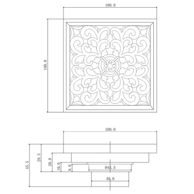 Трап для душа Veragio Canyon VR.CAN-2007.CR с решеткой Хром
