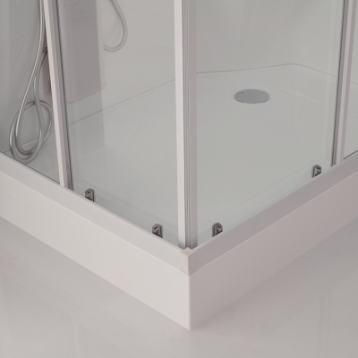 Душевая кабина SSWW BU102A L 120x85 с баней профиль Белый задняя стенка Белая