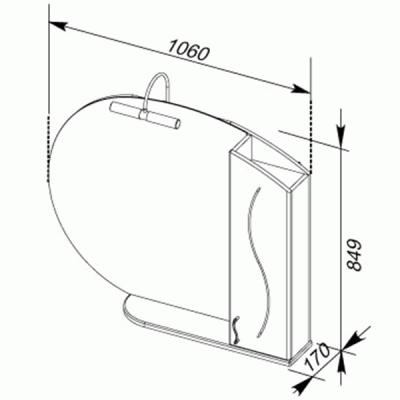 Комплект мебели для ванной Aquanet Моника 105 187564 Белый