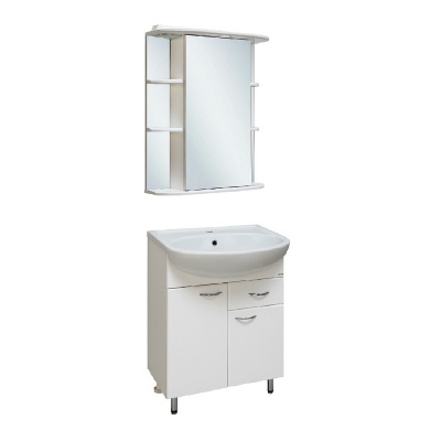 Зеркальный шкаф Runo Гиро 60 Белый