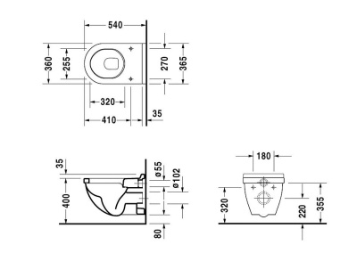 Унитаз Duravit Starck 3 42000900A1 с сиденьем Микролифт