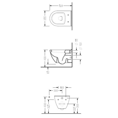 Унитаз Serel Smart SM10 подвесной с сиденьем Микролифт