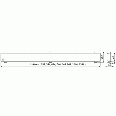 Решетка для лотка Alcaplast MI1200-550 Белая