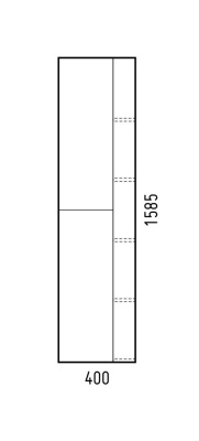 Шкаф пенал Corozo Гольф 40 SD-00000333 Антик Белый