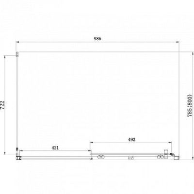 Душевой уголок Aquanet Alfa NAA1131 100x80 199230 профиль Хром стекло прозрачное