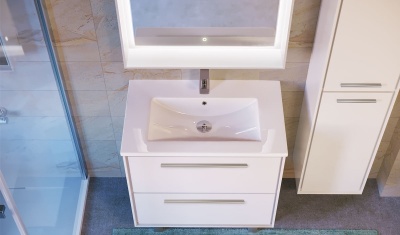 Шкаф пенал Raval Frame 35 подвесной Белый