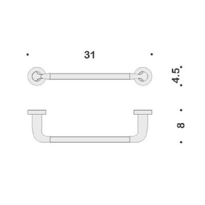Полотенцедержатель Colombo Design Basic B2709 Хром