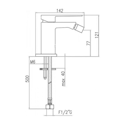 Смеситель для биде Webert Pegaso PE840102794 Золото
