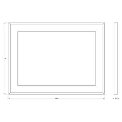 Зеркало Evoform Ledside 75х100 Сталь Зеркало Evoform Ledside 75х100 Сталь