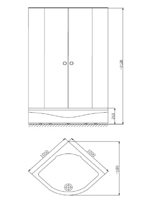 Душевое ограждение Victory Spa Rega 90x90
