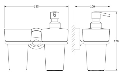 Стакан для зубных щеток FBS Ellea 008 Хром Стакан для зубных щеток FBS Ellea 008 Хром