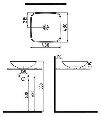 Раковина-чаша Bien Harmony 43 HRLG04301FD0W3000 Белая