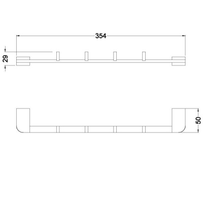 Крючок для полотенец Schein Allom 221*4B Хром