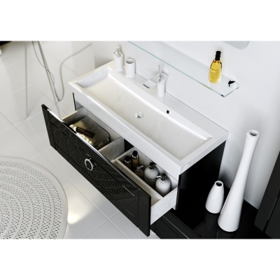 Тумба под раковину Aqwella 5 Stars Инфинити 100 Inf.01.10/001/BLK Черная