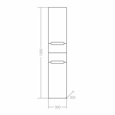 Шкаф пенал СанТа Лондон 30 524007 подвесной Белый