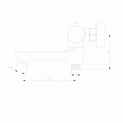 Смеситель для ванны Swedbe Mercury 9045 с термостатом Хром