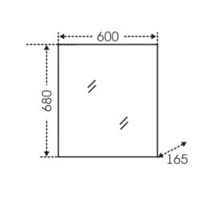 Зеркало СанТа Сити 60 Белый