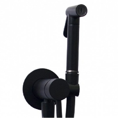 Гигиенический душ со смесителем Paffoni Tweet Round ZDUP110NO Черный матовый