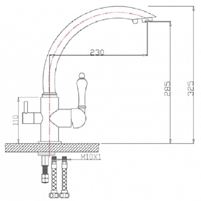 Смеситель для кухни Milacio Грасия F6500.304 Белый