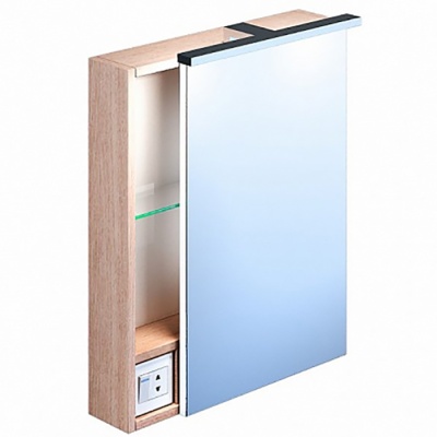 Зеркальный шкаф Iddis Mirro 50 с подсветкой Белый Дерево