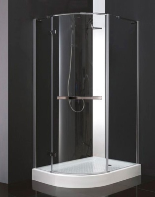 Душевой уголок Cezares Bergamo RH-1 Arco 120x100 L профиль Хром стекло прозрачное