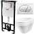 Комплект унитаза AM.PM Spirit C701700WH+C707857WH с инсталляцией Alcaplast Sadromodul AM101/1120+M71 с сиденьем Микролифт и клавишей смыва Хром