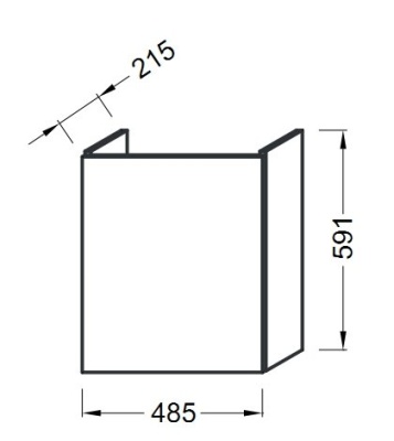Тумба под раковину Jacob Delafon Odeon Up 50 EB863RU-E5 подвесная Светлый дуб