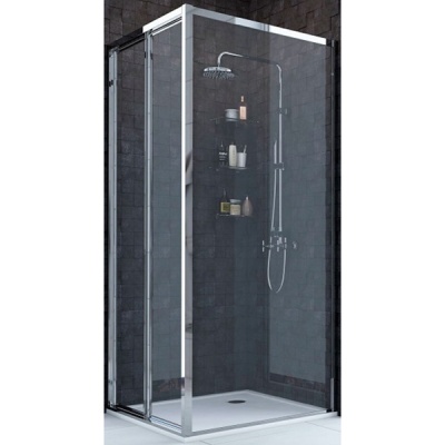 Душевой уголок Акватон Prima 100x100 профиль Матовое серебро стекло прозрачное