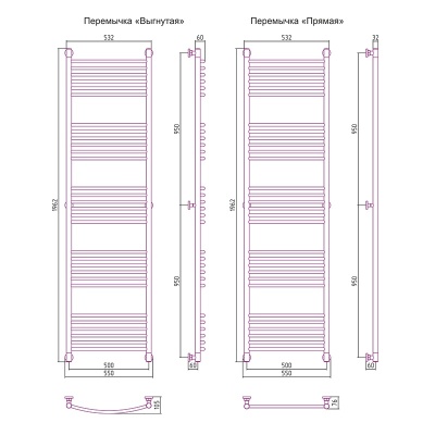 Водяной полотенцесушитель Сунержа Богема прямая 1900х500 Хром