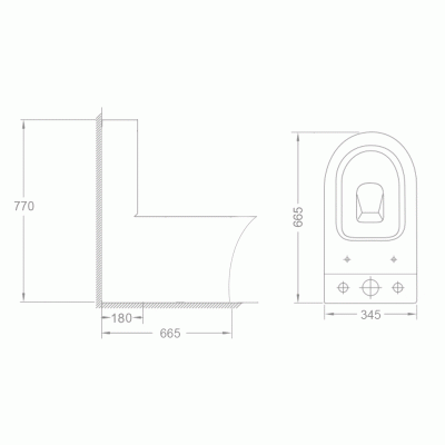 Унитаз компакт Timo Reko TK-201 с бачком и сиденьем Микролифт