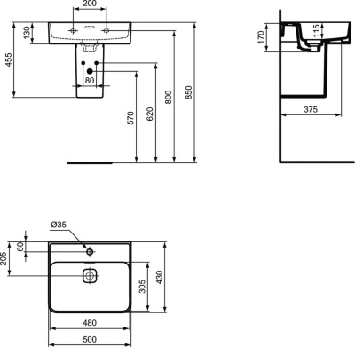 Раковина Ideal Standard Strada II 50 T292801 Евробелая