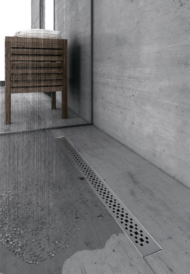 Душевой лоток Berges Wasserhaus C1 Brise 300 090128 с решеткой Матовый хром