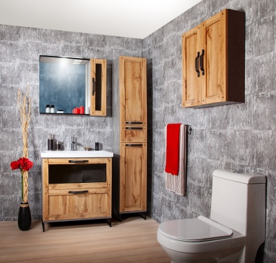 Тумба под раковину Бриклаер Лофт 80 Метрополитен грей