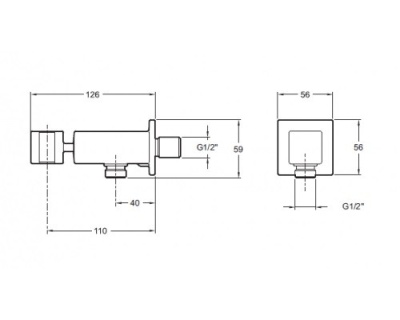 Шланговое подключение Jacob Delafon E14791-CP Хром