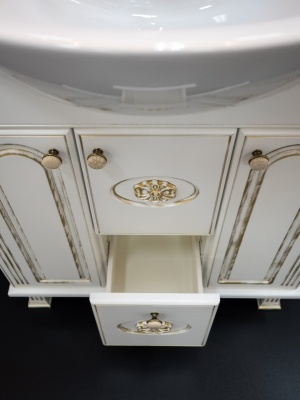 Тумба под раковину Cerutti SPA Глория 70 6702 Белая Золото