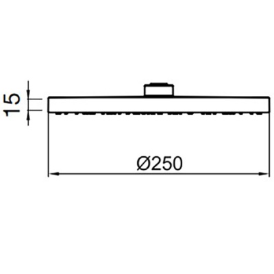 Верхний душ Webert Comfort AC1011015STEEL Хром