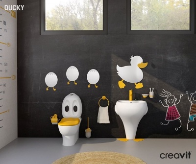 Унитаз биде Creavit Ducky DC360-00CB00E-0000 детский Белый без бачка и сиденья
